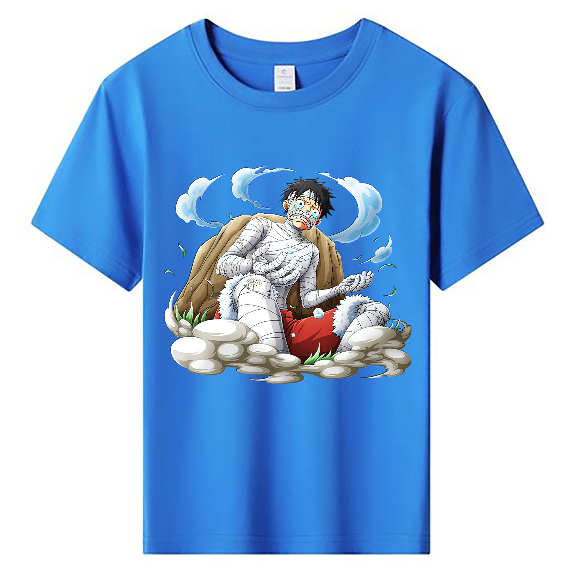 ワンピース モンキー・D・ルフィ ONE PIECE Monkey D. Luffy 綿100％キッズTシャツ（フロントプリント）
